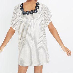 Madewell Dark Navy Embroidered Isadora Easy Dress Size XS